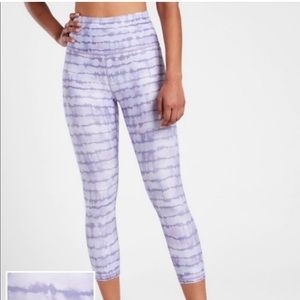 Athleta 3X NWT Puple Tie Dye Elation Capri Tight/Legging